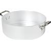 Pentole Agnelli ALMR110636 Casseruola Cilindrica, Bassa con 2 Manici in Acciaio Inossidabile, Argento, 36 cm, 1 Pezzo