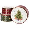 Hutschenreuther Happy Wintertime - Set di 3 contenitori per biscotti