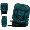 kk Kinderkraft Kinderkraft XPEDITION3 I-SIZE 40-150 cm, Seggiolino auto 0-36 kg, 360 girevole, Isofix Base, Reclinabile Posizione sdraiata, Poggiatesta regolabile, Gruppo 0 1 2 3, SPS+, H-GUARD+, Verde