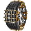 Tianbi Catene da neve per auto, antiscivolo, universali, in acciaio inox, regolabili, antiscivolo, per auto, SUV, camion