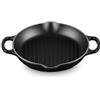 Le Creuset Grill rotondo profondo Evolution in ghisa vetrificata, 25 cm, Nero Matt, 20208250000422