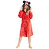 Disney Vestaglia Donna Invernale, Vestaglie Minnie In Pile Con Cappuccio S, M, L, XL (Rosso, S)