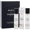 Chanel Bleu de Chanel 3x 20 ml 60 ml eau de parfum ricarica per Uomo