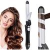 XINYUNXIN Ferro arricciacapelli rotante automatico professionale, 13 temperature regolabili, 30 secondi di riscaldamento istantaneo, 1 ora di spegnimento automatico, doppio voltaggio 110-240V (C)