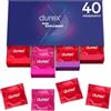 Durex Fun Explosion, Mix Preservativi Assortiti con Rilievi e Nervature, Preservativi Sottili e Aromatizzati alla Fragola, 40 Profilattici, Solo Online