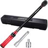 ATsafepro Chiave Dinamometrica Set 1/2'',Chiave Dinamometrica Auto 20-230 Nm/14.8-169.7 lbf.ft，Adattatore da 1/2" a 3/8'',125mm Barra Prolunga,Precisione ± 3% 72 denti
