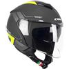 CGM Casco Jet per Moto CGM 126G Iper City Grafite Giallo Opaco