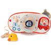 LILLIPUTIENS - Pannello di attività Bebè - Ideale in Auto - Giocattolo interattivo con Volante, Chiave e specchietto retrovisore - Busy Board - Stimola la motricità del Bambino - dai 12 Mesi - 83526