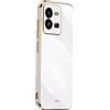 EASSGU [Telaio Elettrolitico Custodia per vivo Y35 / vivo Y22s (6.58 Inches) Cover Protettiva in Morbido Silicone TPU - Bianco