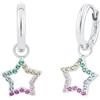 Prinzessin Lillifee Orecchini a cerchio in Argento 925 Gioielli da orecchio per bambine, con zirconi sintetici, 2,1 cm, Argento, stella, in confezione regalo, 2033370