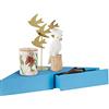 BAKAJI Mensola con Doppio Cassetto Sospeso a Scomparsa ad Angolo da Parete Muro Scaffale Angolare in Legno MDF Design Moderno Scandinavo Dimensione 60 x 43 x 8 cm Decorazione Arredo Casa (Blu)