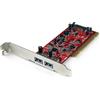 StarTech.com Scheda Pci con 2 porte USB 3.0 (5Gbps) SuperSpeed con alimentazione SATA (PCIUSB3S22)