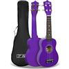 3rd Avenue Ukulele Soprano 21 Pollici con Borsa, Viola | 4 corde in nylon e meccaniche precise che tengono l'accordatura. Ukulele leggero per scuola e casa