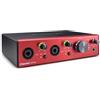 Focusrite Clarett+ 2Pre, interfaccia audio USB-C alimentata tramite bus per la produzione musicale, con due preamplificatori professionali e uscite per cuffie/ingressi strumenti potenti e trasparenti