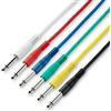 Adam Hall Cables 3 STAR IPP 0030 SET - Set di 6 cavi patch 6,3 mm Jack Mono 0,30 m