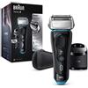 Braun Series 8 8385cc Rasoio Elettrico Barba, Ricaricabile E Senza Fili, Nero, Base Di Ricarica E Custodia Da Viaggio In Tessuto, Wet&Dry, Rasoio A Lamina, Batteria Li-Ion