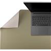 smart by Leviatan SMART Tappetino Scrivania 80x40cm - Sottomano Scrivania in Similpelle PVC, Pad per Scrivania Laptop, Protezione per Scrivania per Ufficio e Casa, Tappetino da Tavolo Doppia Facciata Beige/Verde Oliva