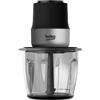 Beko - CHG81442BX - Tritatutto Elettrico Sirius Line, 400 Watt, Ciotola in Vetro da 1000 ml, 2 Velocità, Base Antiscivolo - Nero/Inox, 18 x 16 x h22,5 cm