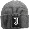 Juventus Cappello Skipper Grigio Patch Pelle Ricamato 100% PC 133493 G