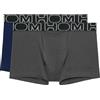 HOM Boxerlines #2 Boxer TwoPack, Mutande Uomo, Multicolore (black/blue V006), Medium, Pack de 2