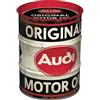 Nostalgic-Art Salvadanai retrò, 600 ml, Audi - Original Motor Oil - Idee regalo per amanti Audi, Official License Product (OLP), salvadanaio in metallo, design vintage