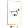 edihome, Cornice 50x70, Legno, Portafoto da Parete, per Maglia da Calcio, Poster, Laminato Acrilico, Cornici, per Quadri (Legno, 50x70)