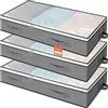 AiQInu 3 Pezzi Contenitori Sottoletto 75L, Organizer Sotto letto Con Finestra di Osservazione e Maniglia,Salvaspazio Pieghevole Organizzatore Armadio per Abbigliamento Coperte Piumoni