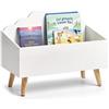 Zeller 13503 - Cassapanca per bambini, in MDF, 58 x 28 x 45 cm, colore: Bianco