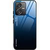 SEAHAI Cover per Vivo Y22s / Vivo Y22, Custodia Protettiva Ultra Sottile ed Elegante in Silicone TPU, Vetro a Colori Sfumato AntiGraffio Antiurto Case, Blu Elegante