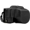 Megagear Panasonic Lumix Dc-Fz80, Fz82 Ever Ready Custodia In Finta Pelle Per Fotocamera Con Tracolla Nero Mg1223