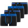 FREEGUN Boxer Uomo Cotone, Mutande Uomo Antiirritazione, Durevole (set di 4), Nero, Blu, Taglie M