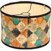 SHERCHPRY E27 Grande Paralume Color Bambù Paralume Piccolo In Bambù Stile Giapponese Paralume Modello Paralume In Bambù Per Lampada E Lampada Tavolo (Motivo Geometrico)