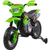 DecHome Moto Cross Elettrica Con Rotelle Verde - 301043GN