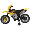 HOMCOM Moto per Bambini Elettrica da Cross Velocità 2.5km/h Batteria 6V Giallo