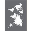 Rayher 45100000 Mascherina World Map A5