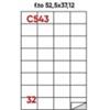 MARKIN Etichette bianche permanenti Markin Copiatabu 52,5x37,12 mm - 32 et./ff - conf. 100 ff A4 - X210C543