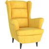 vidaXL Poltrona Giallo Senape in Velluto