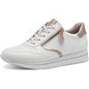 Jana Damen Sneaker Flach mit Reißverschluss Vegan, Scarpe da Ginnastica Donna, Bianco, Oro Rosa, 38 EU