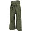 GURU SHOP Pantaloni da pesca tailandesi con stampa mantra in cotone intrecciato, pantaloni avvolgenti, pantaloni da yoga, uomo/donna, verde, taglia unica, rosso bordeaux, Taglia unica