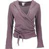 GURU SHOP, Camicia a Portafoglio, Maglione in Maglia di Cotone, Giacca a Portafoglio, Rosa Antico, Dimensione Indumenti:M (38), Maglioni, Felpe a Maniche Lunghe