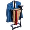 Tatkraft Baron - Servo Muto da Camera, Moderno Design, Indossatore da Terra con Ruote, Valletto in Legno, Porta Abiti Giacca per Uomo e Donna, Faggio Colore Nero, Prodotta in Italia
