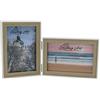 Smiling Art | Cornice doppia | 10x15 cm in legno MDF con vetro | Cornice pieghevole per 2 foto | Da appoggiare o appendere | Formato orizzontale e verticale (Bianco & Beige, 2x10x15 cm)