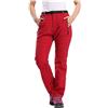 Generic Pantaloni softshell da donna, impermeabili, impermeabili, da trekking, antivento, per la pesca all'aria aperta, 54 56, Colore: rosso, S