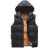 Fulidngzg Gilet Uomo Lavoro Con Cappuccio Xxl Caldo Autunno Smanicato Sportivo Giubbotto Elegante Trapuntato Casual Giacca Lucido Senza Maniche