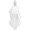 Generic Set di anelli medievali con cappuccio medio da donna mantello vintage cappotto moda cappotto di lana gatto cosplay costume anime, bianco, XXL