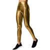 Generic Collant da allenamento a vita alta da donna tinta unita morbida controllo della pancia effetto bagnato casual succinti leggings da allenamento in bronzo per le donne a vita alta pantaloni da yoga
