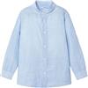 Mayoral Camicia m/l c/Coreana Lino per Bambini e Ragazzi Celeste 8 Anni (128cm)