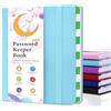 METEOROCK Libro delle Password - Piccolo Taccuino delle Password con Schede Alfabetiche, 11,5 x 15,5 CM Quaderno delle Password, Ideale Per Registrare Account, Nomi Utente e Password (Blu Cielo)