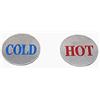 NanTun Stainless Steel Self Stick Cold Water Label Hot Water Label Hot Label Cold Label 1 Pair
