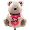Folat 63794 Palloncino foil - Ombre Love - Orso bruno I love you - 56 cm - Decorazione Romantica San Valentino, Anniversario Matrimonio e Fidanzamento